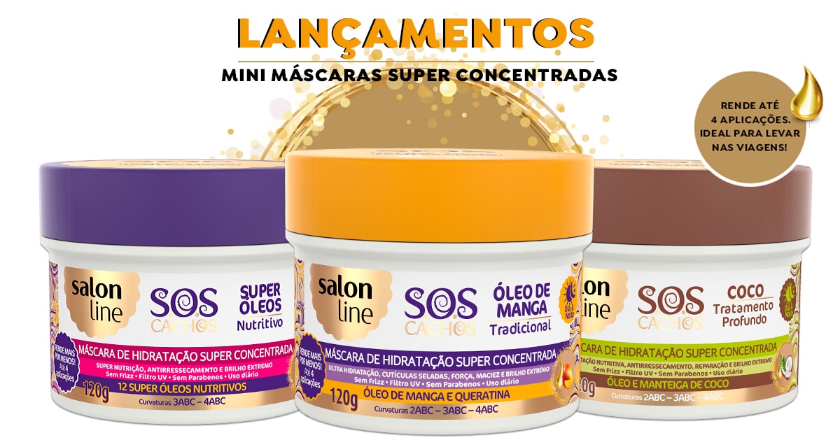 Máscaras Super Concentradas: novidades em tamanho mini – S.O.S Cachos