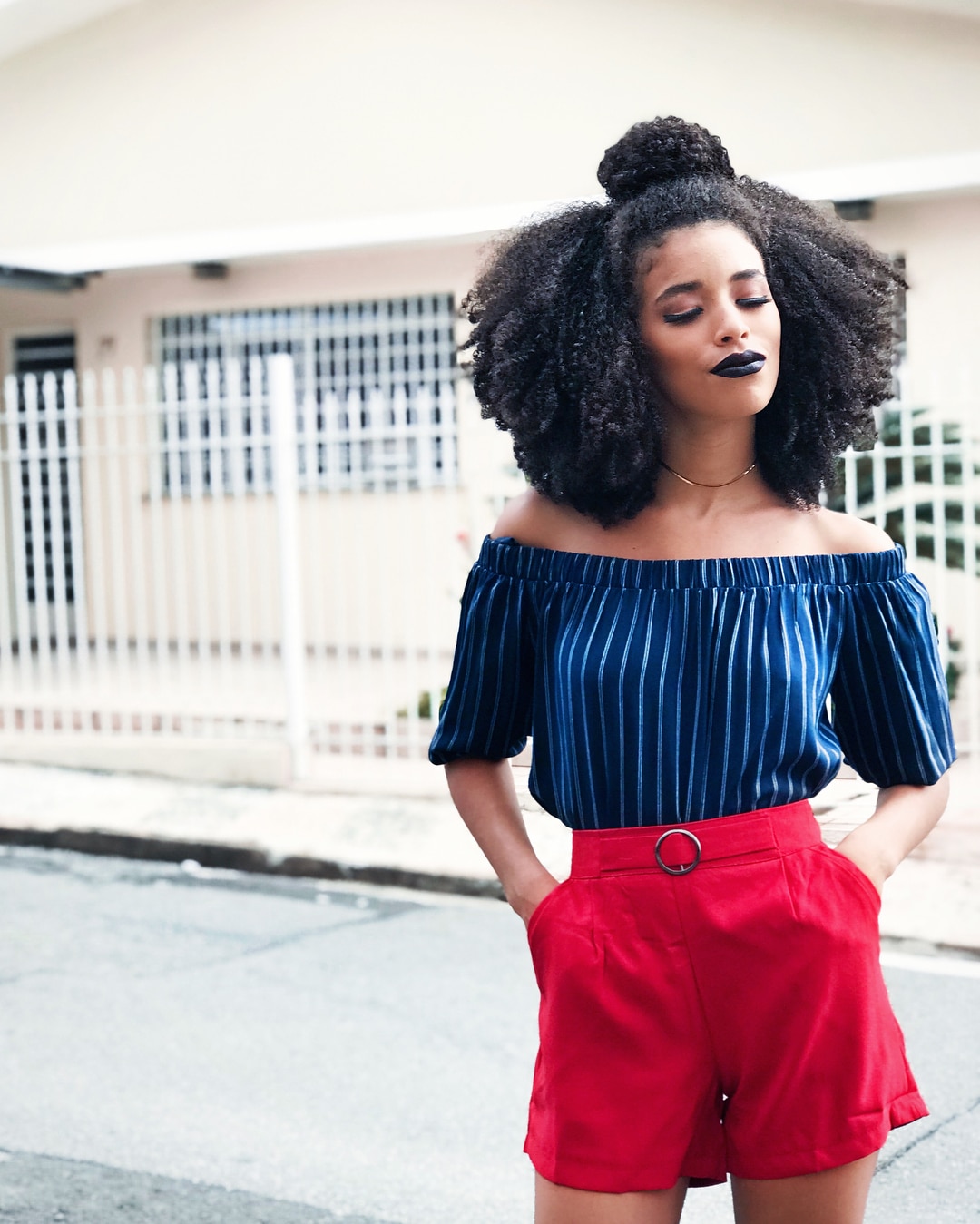  Penteado afro puff