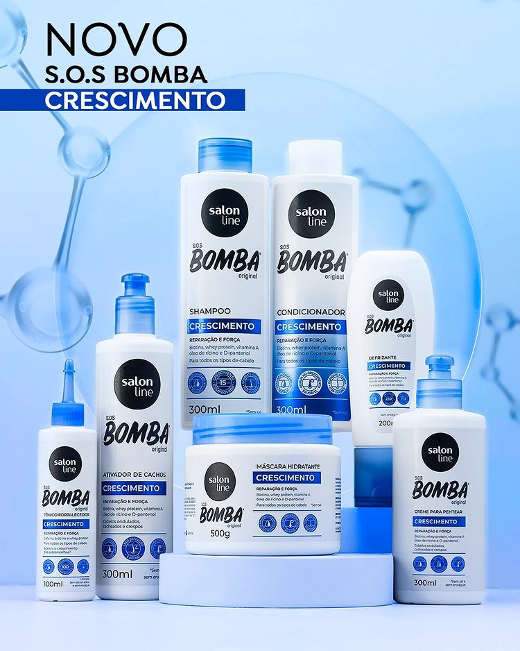  Redesenho da Linha completa SOS Bomba Original da Salon Line