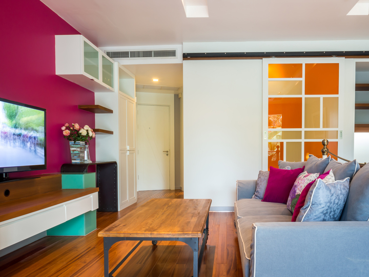 decoração da casa cor magenta