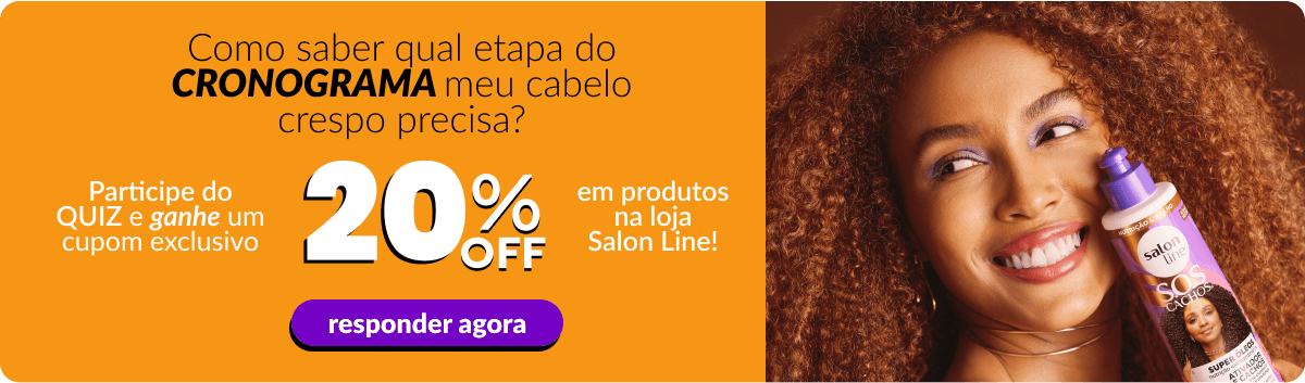 banner laranja oferecendo cupom de desconto para a consumidora que responder o quiz