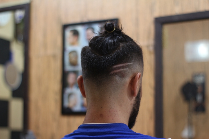 risco no cabelo