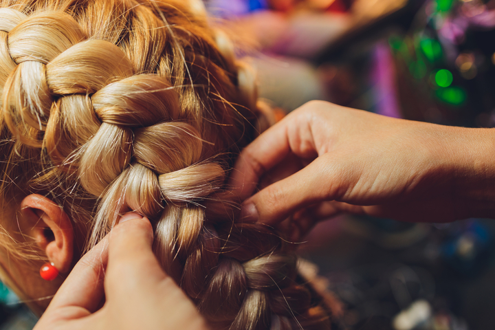 penteado com tranças